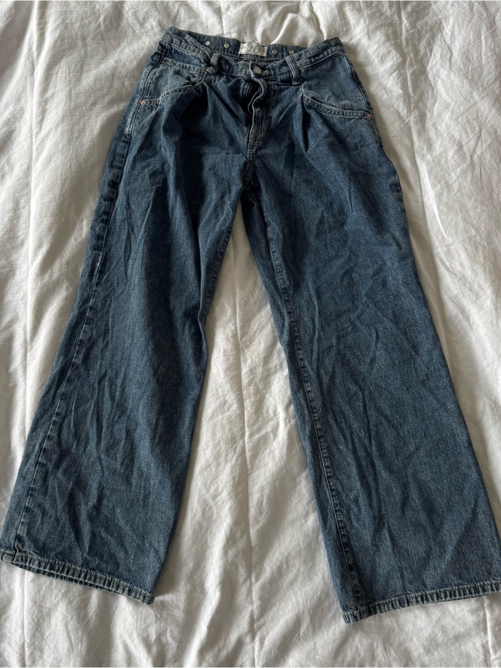 Free People Indigo Wide Leg Jeans